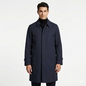 Casualcraft lined overcoat removable liner navy men 40R